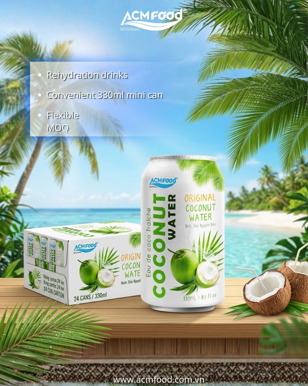ACM Coconut Water Original 330ml - Image 3