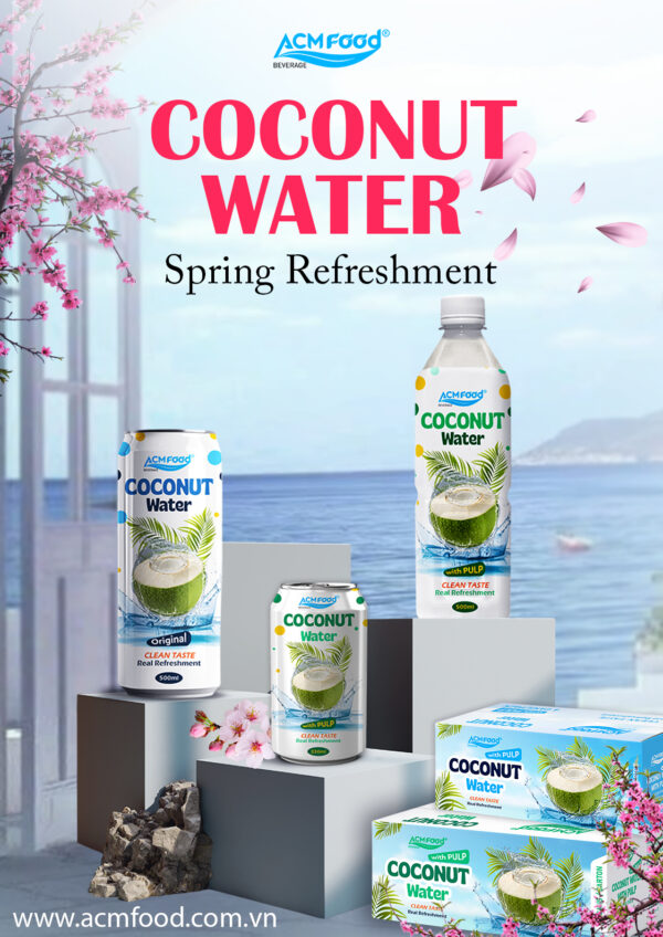 ACM Natural Electrolyte Coconut Water with Pulp 500ml - 3