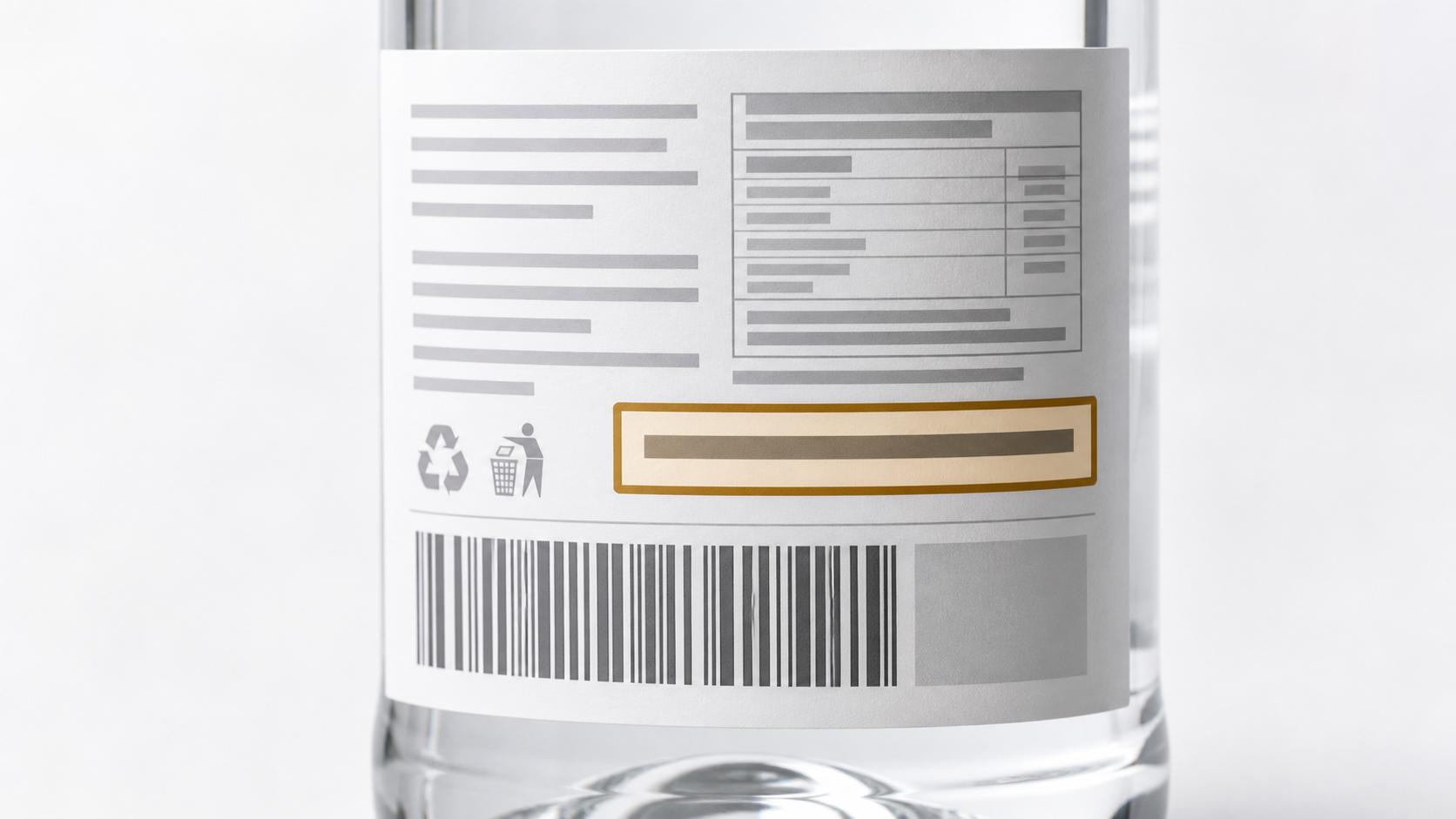 Close-up of imported drink bottle label showing origin statement