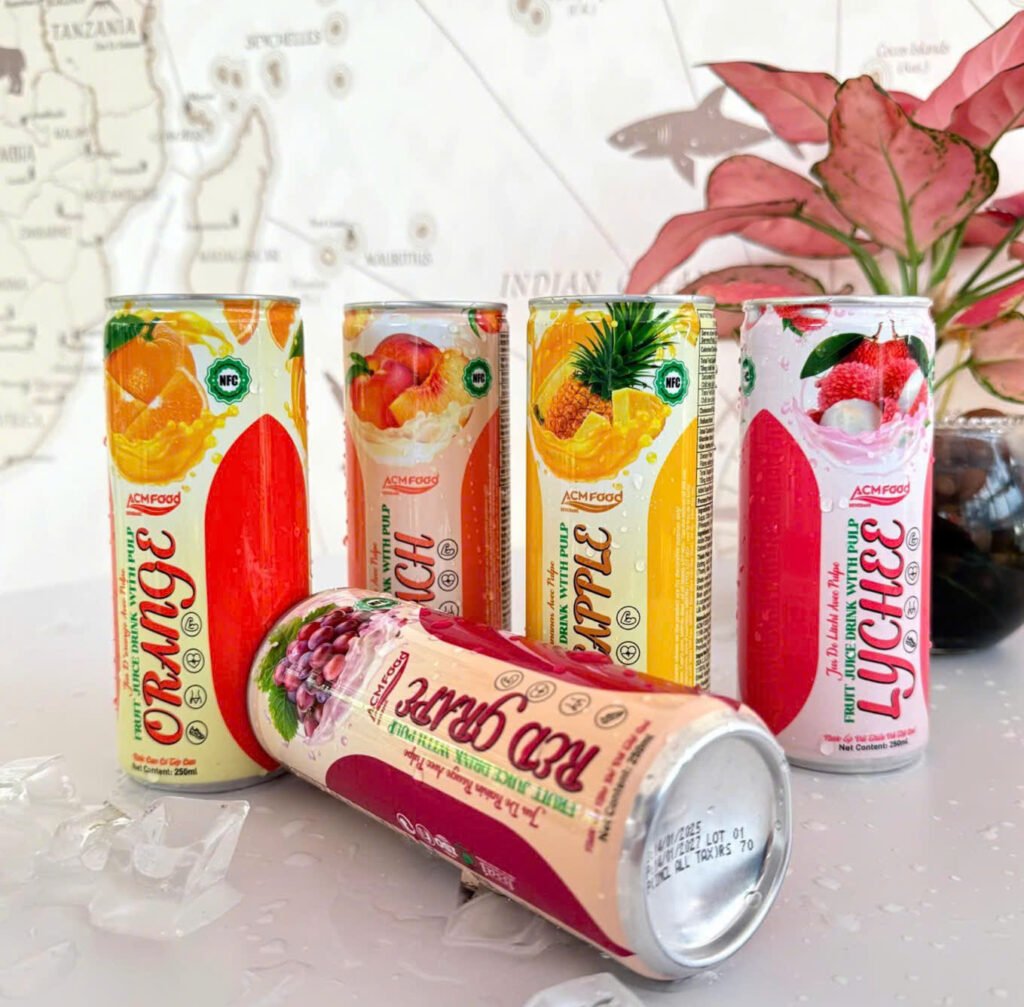 fruit juice cans