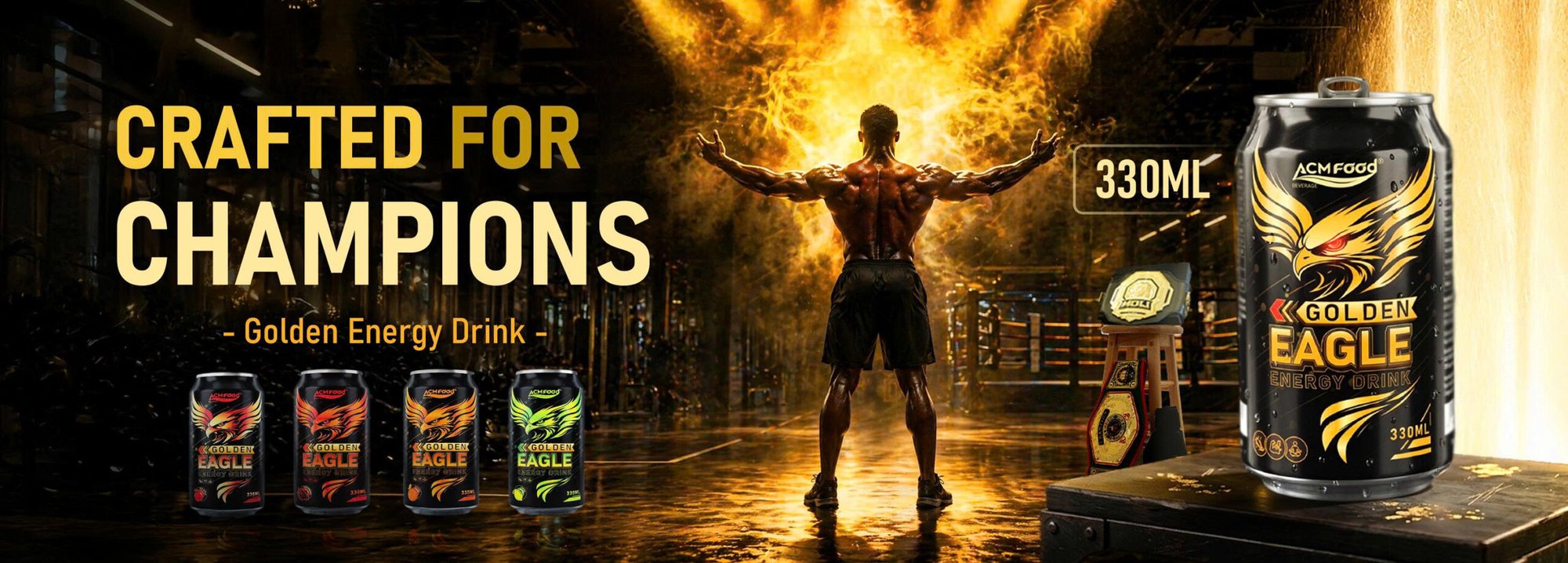 golden energy drink 330ml banner