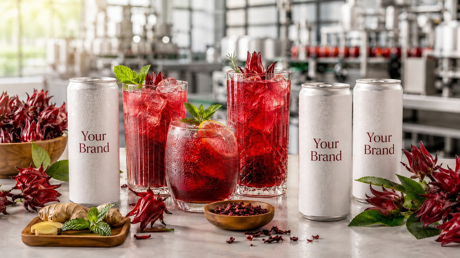 Launch your own brand with custom hibiscus beverages