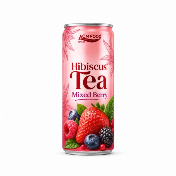 250ml ACMFOOD Hibiscus Tea Drink Mixed Berry Slim Can