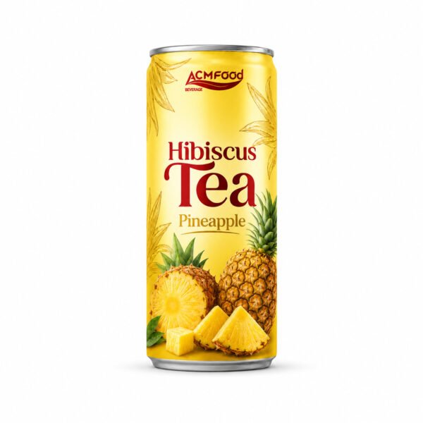 250ml ACMFOOD Hibiscus Tea Drink Pineapple Slim Can