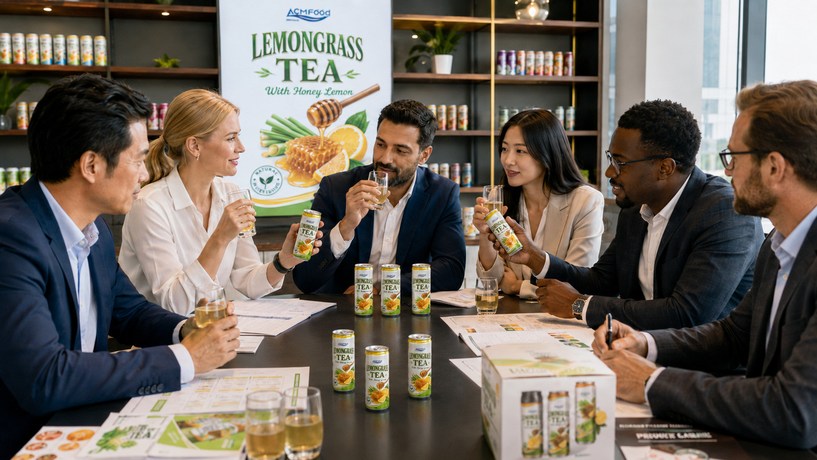 Lemongrass honey lemon drink