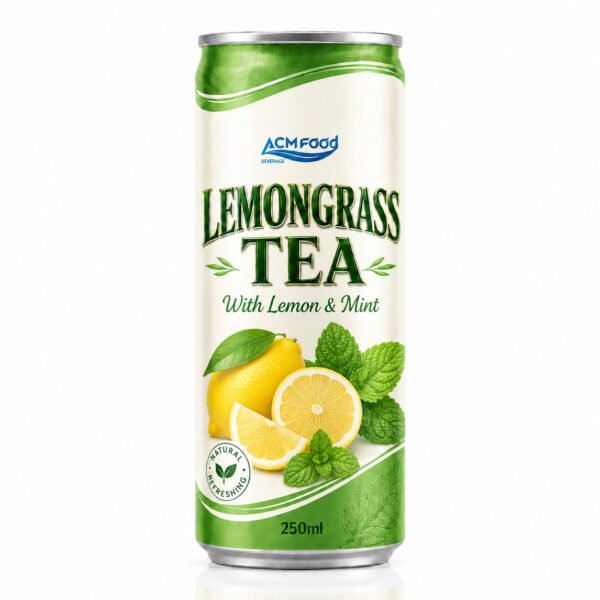 250ml ACM Lemongrass Tea Drink Lemon Mint Slim Can
