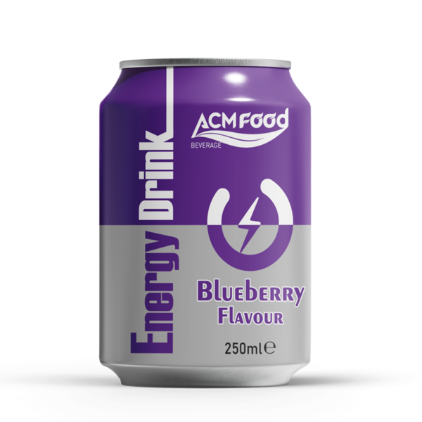 250ml ACM Energy Drink Blueberry Flavour Short Can