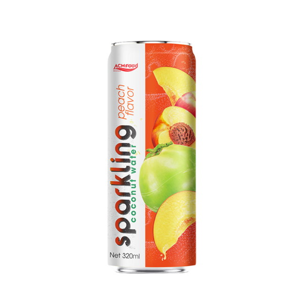 320ml ACM Sparkling Coconut Water Peach flavor