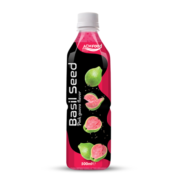 500ml ACM Basil Seed Drink with Pink Guava Flavour