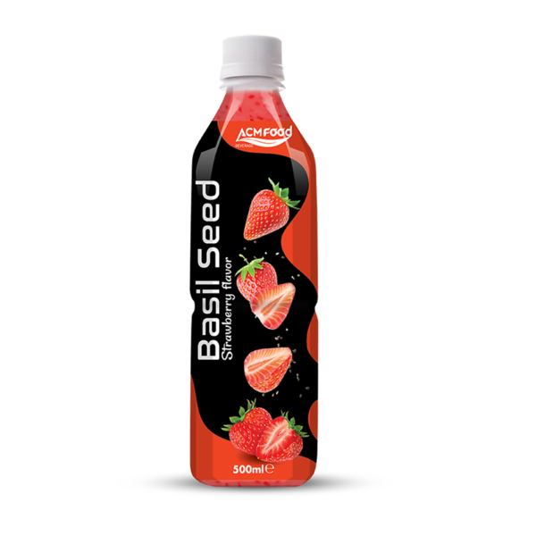 500ml ACM Basil Seed Drink with Strawberry Flavour