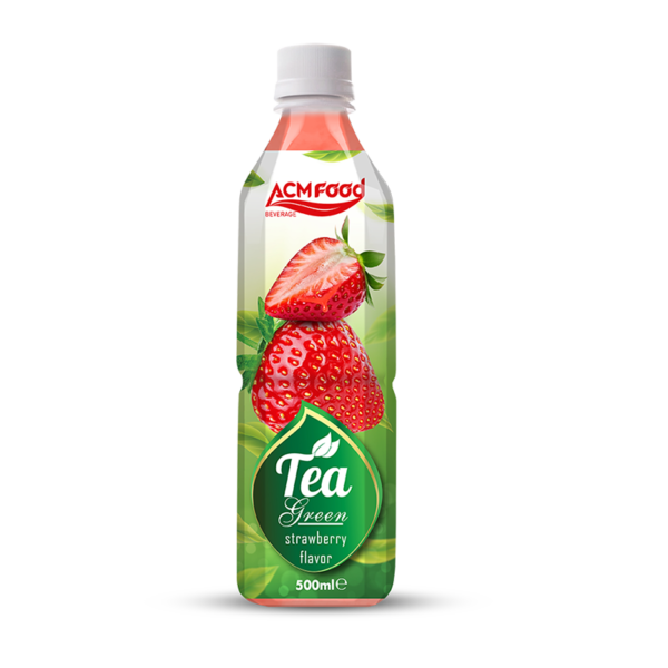 500ml ACM Green tea with strawberry flavor