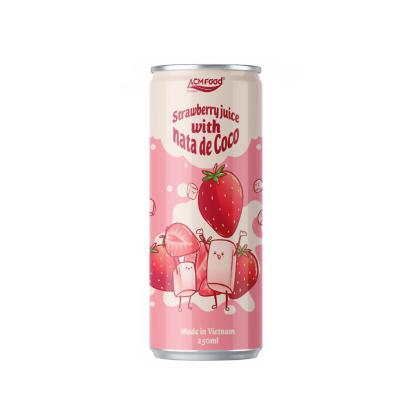 ACM Strawberry Juice with nata de Coco - 3