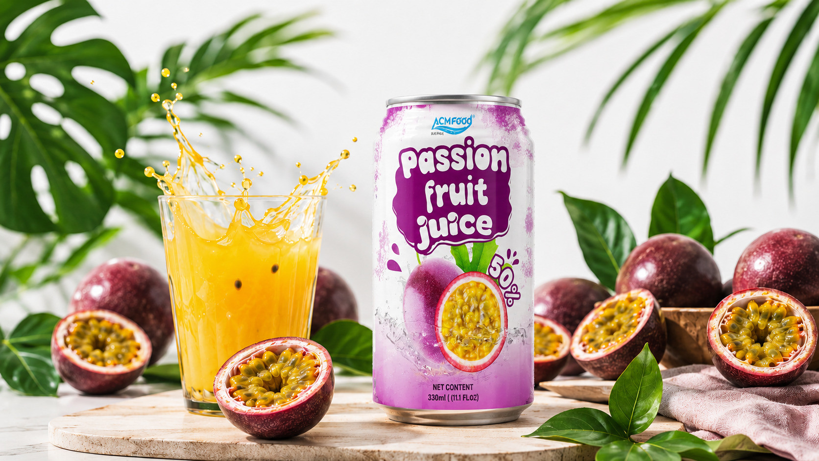 Build your beverage brand with passion fruit juice OEM & white label solutions