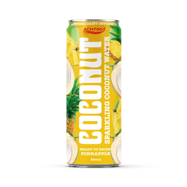320ml Sparkling Coconut Water Pineapple Flavor