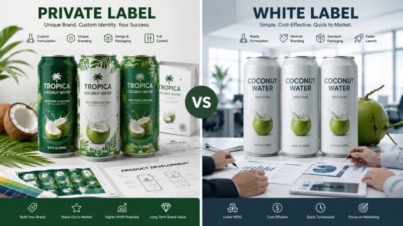 Private label coconut water vs. white label: what's the difference? - 3