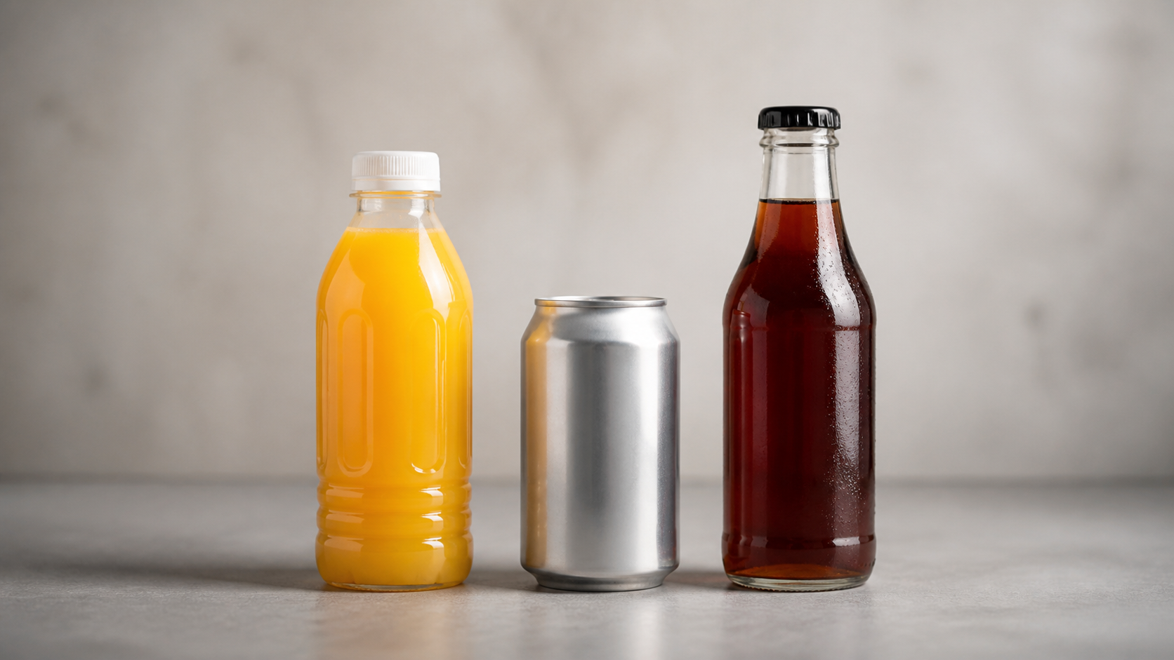 Assorted beverage bottles illustrating private label, white label and OEM models