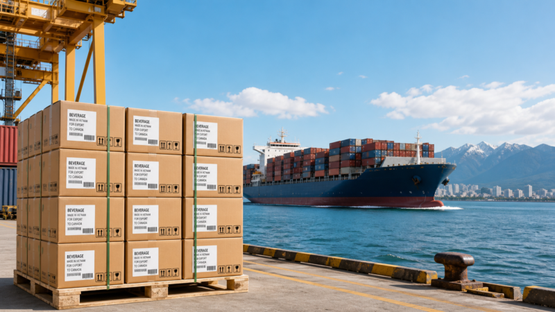 Shipping Beverages from Vietnam to Canada