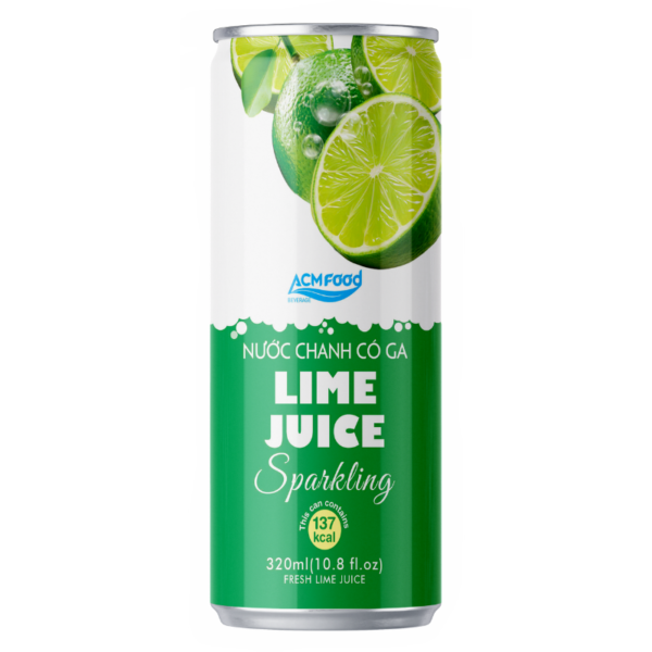 320ml ACM Lime Sparkling Drink Sleek Can