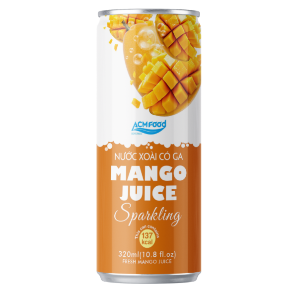 320ml ACM Mango Sparkling Drink Sleek Can