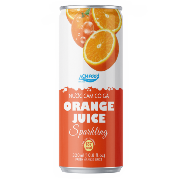 320ml ACM Orange Sparkling Drink Sleek Can