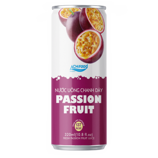320ml ACM Passion Fruit Sparkling Drink Sleek Can