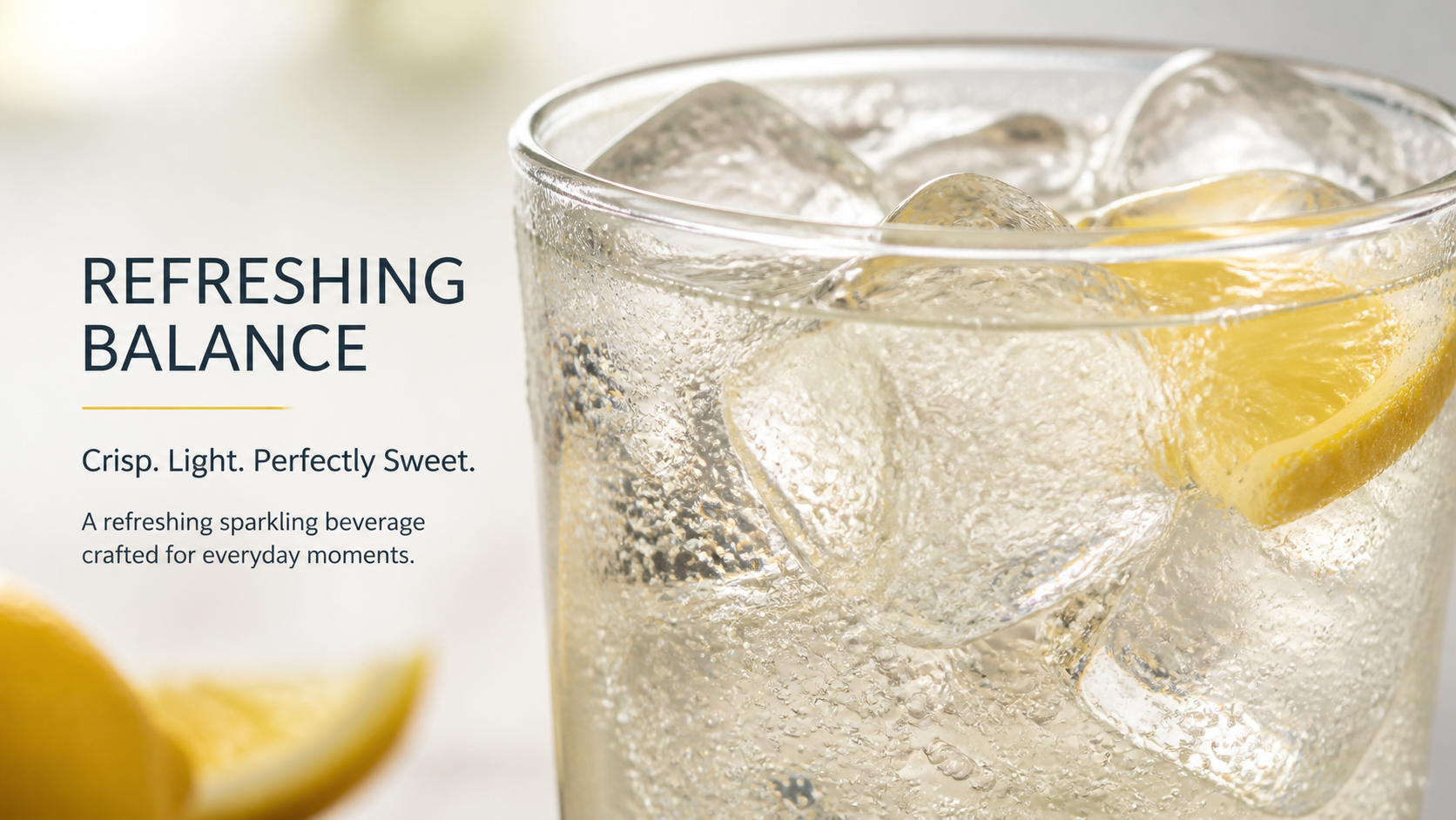 Close-up glass of iced soda showing carbonation and balanced sweetness