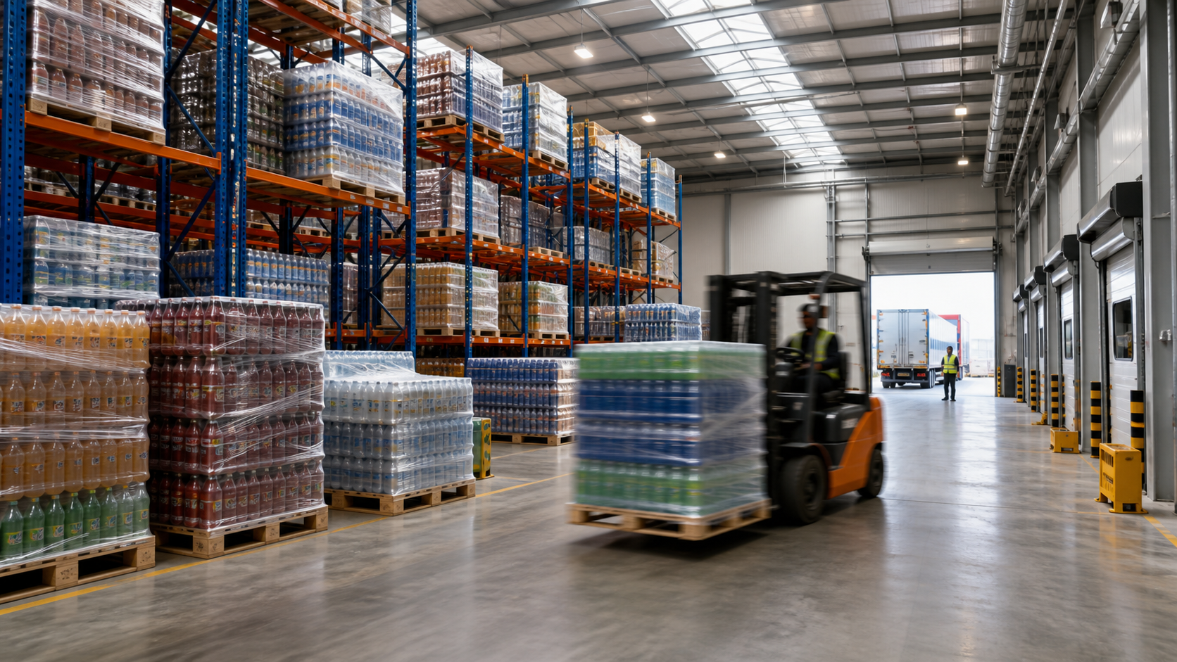 UAE warehouse preparing beverage re export to GCC markets