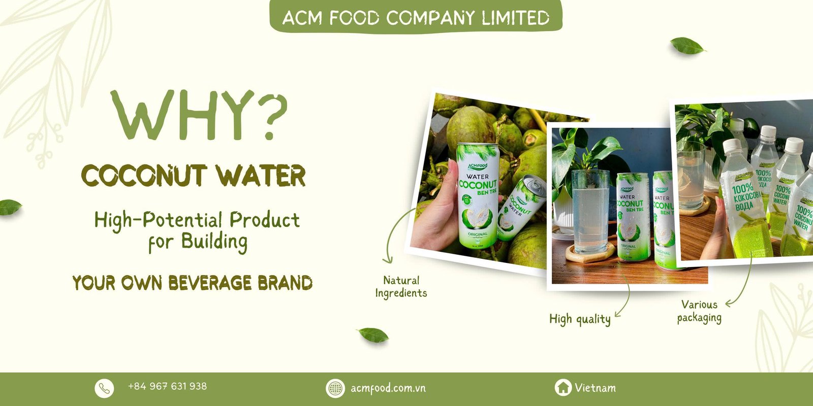 Why Coconut Water Is a High-Potential Product for Building Your Own Beverage Brand?