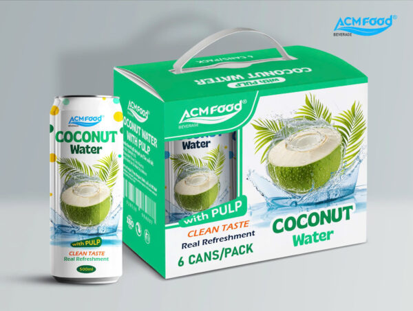 ACM Natural Electrolyte Coconut Water with Pulp 500ml - 1